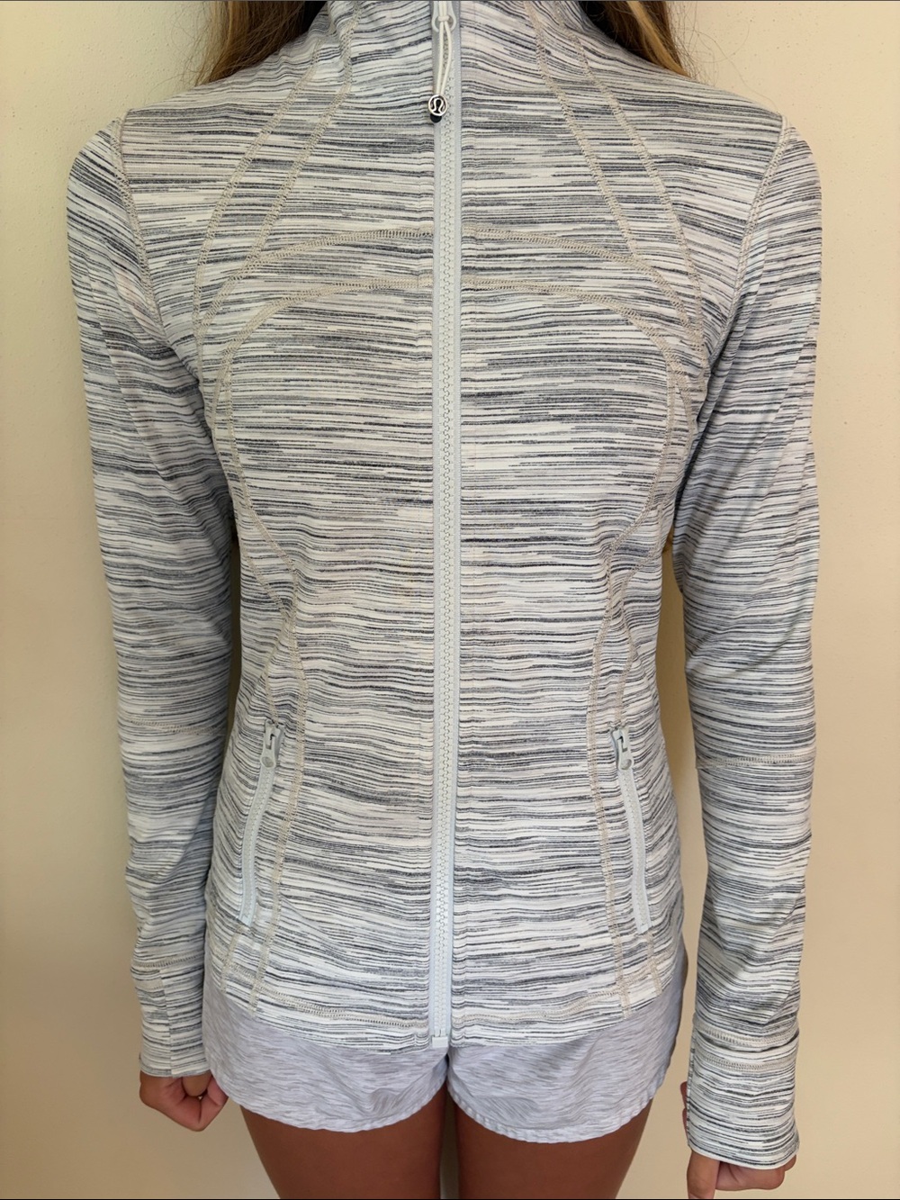 lululemon athletica Heathered Light Gray Full-Zip define Jacket